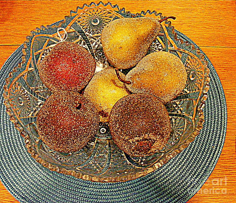 Carmelized Pears and Crystal Photograph by Nancy Kane Chapman