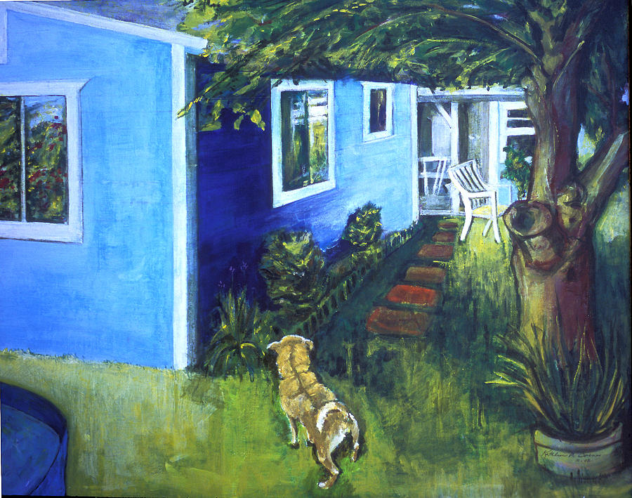 Carmels Back Yard Painting by Kathleen Barnes