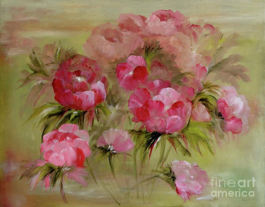 Carmine Rose Painting by Carol Sweetwood