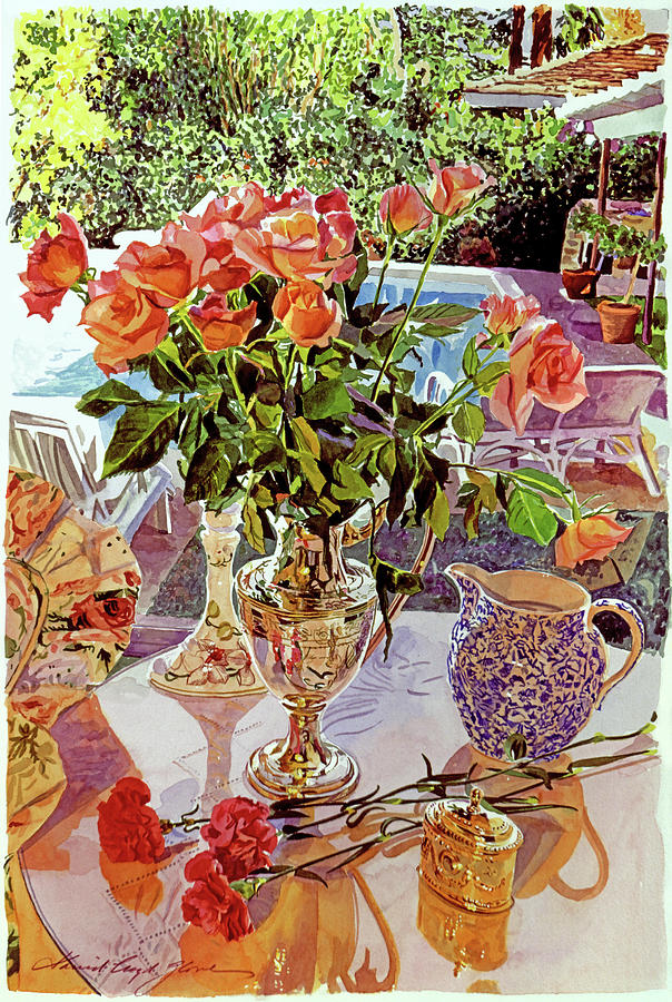 Carnations And Roses Painting