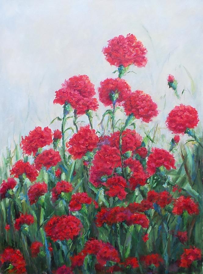 Carnations Delight Painting by Susie Monzingo - Fine Art America