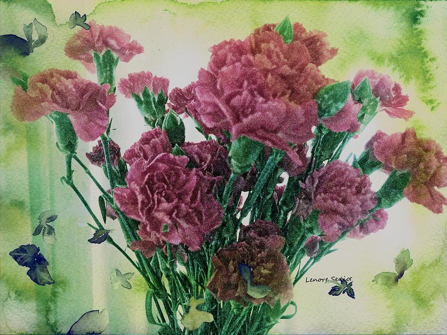 Carnations for My Birthday Photograph by Lenore Senior