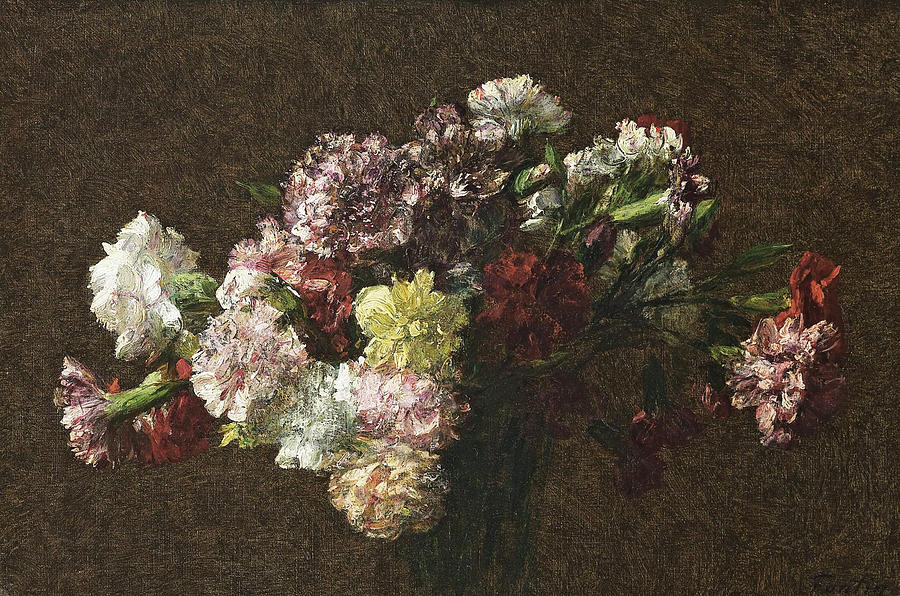 Carnations Painting by Henri Fantin-Latour