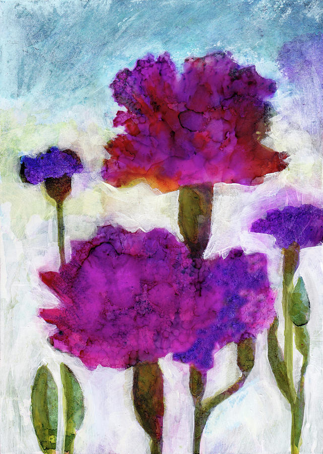 Carnations Painting by Julie Maas