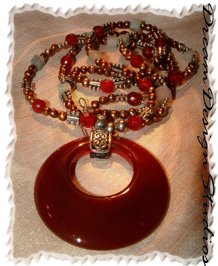 Carnelian Pendant Necklace Jewelry by Donna Phitides | Fine Art America