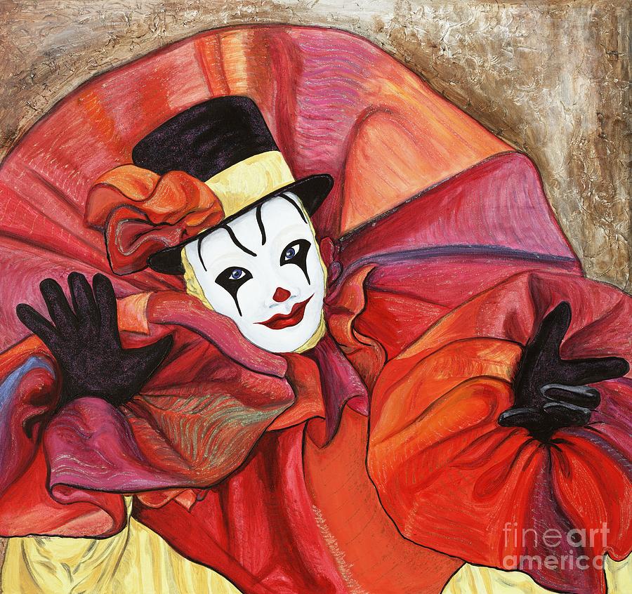 Carnival Clown Painting by Patty Vicknair