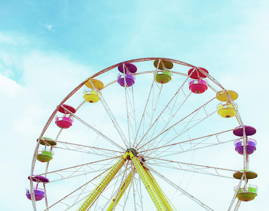 Carnival Ferris Wheel Bright Photograph by Sonja Quintero