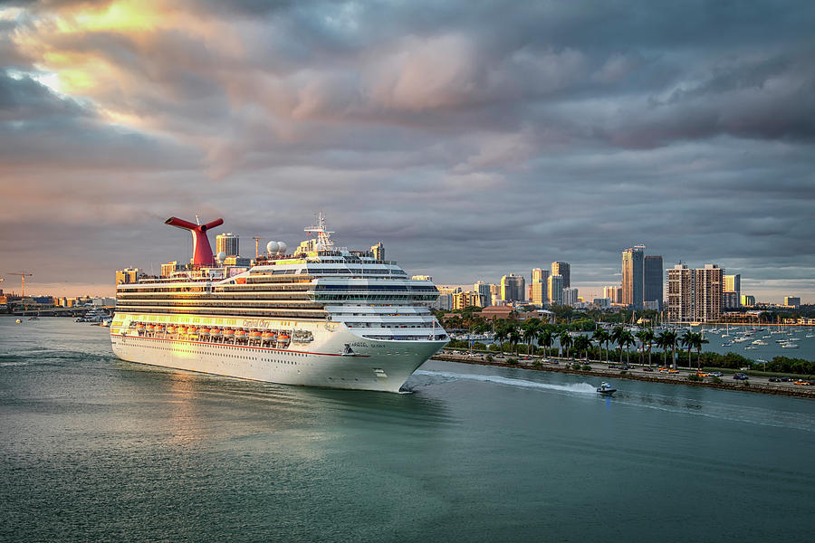 Carnival Glory Leaving Port Of Miami Photograph by Tony Fruciano | Pixels