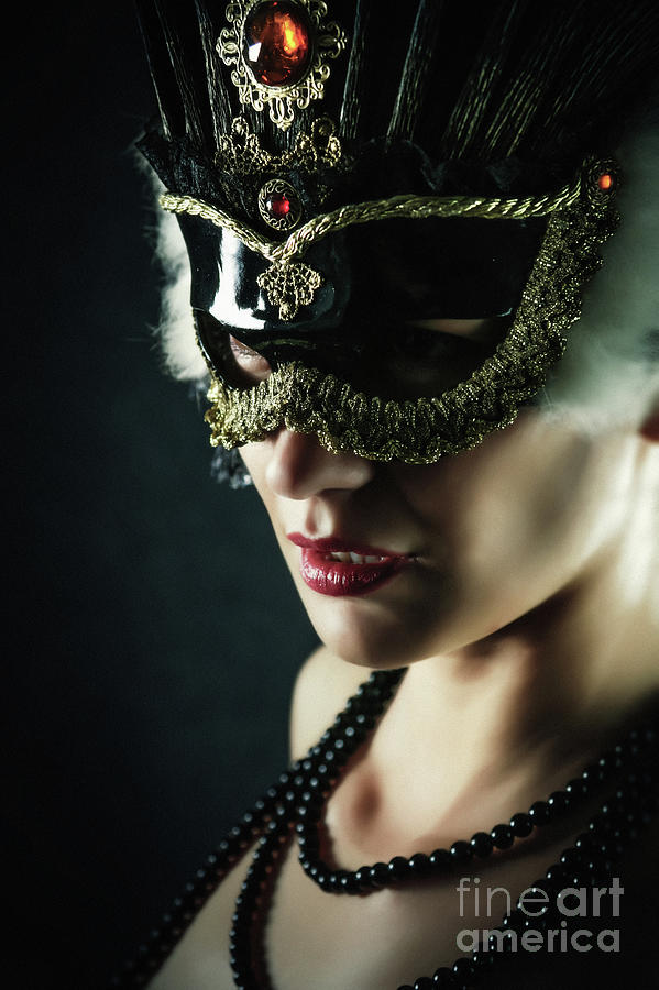 Carnival Mask Closeup Girl Portrait Photograph by Dimitar Hristov