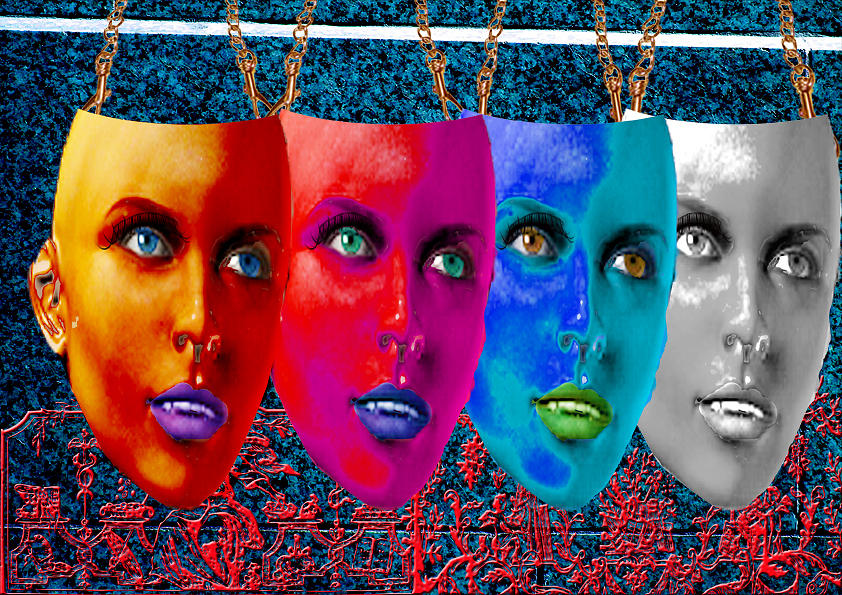 Masks Digital Art - Carnival Masks by Peter Jenkins