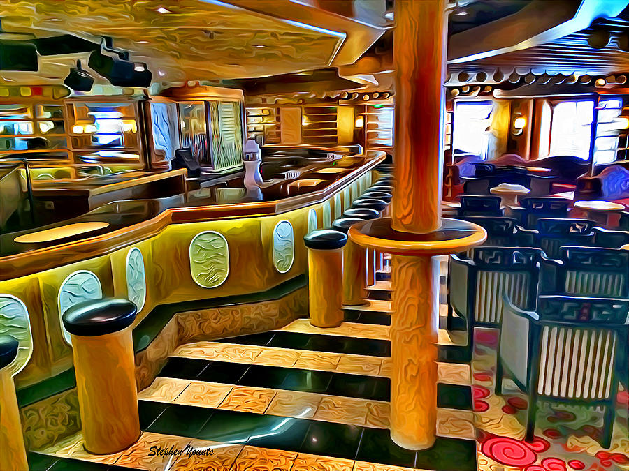 Carnival Pride Ivory Piano Bar Digital Art by Stephen Younts