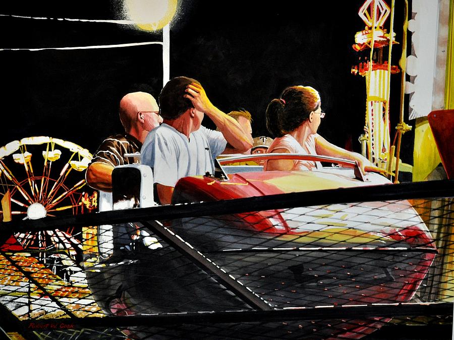 Carnival Ride Painting by Robert W Cook