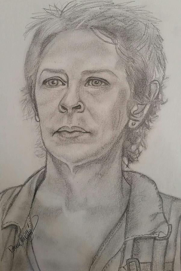 Carol- The Walking Dead Drawing by Deanna Reilly
