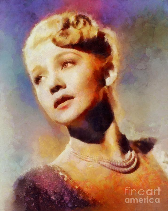 Carole Landis, Vintage Hollywood Actress Painting