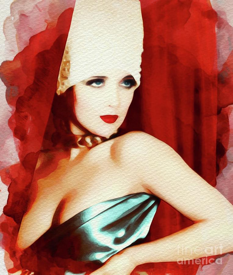 Hollywood Painting - Carole Lombard, Vintage Movie Star by Esoterica Art Agency