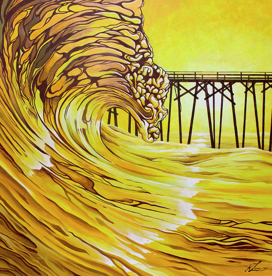 Carolina Beach North End Pier Painting by William Love