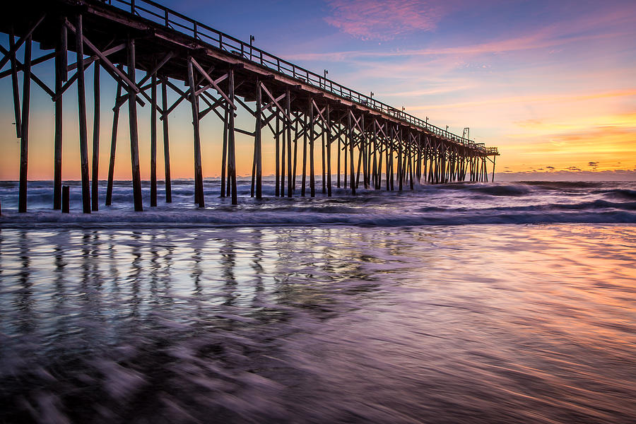 Carolina Beach Pier during Sunrise Photograph by Kevin Giannini - Pixels