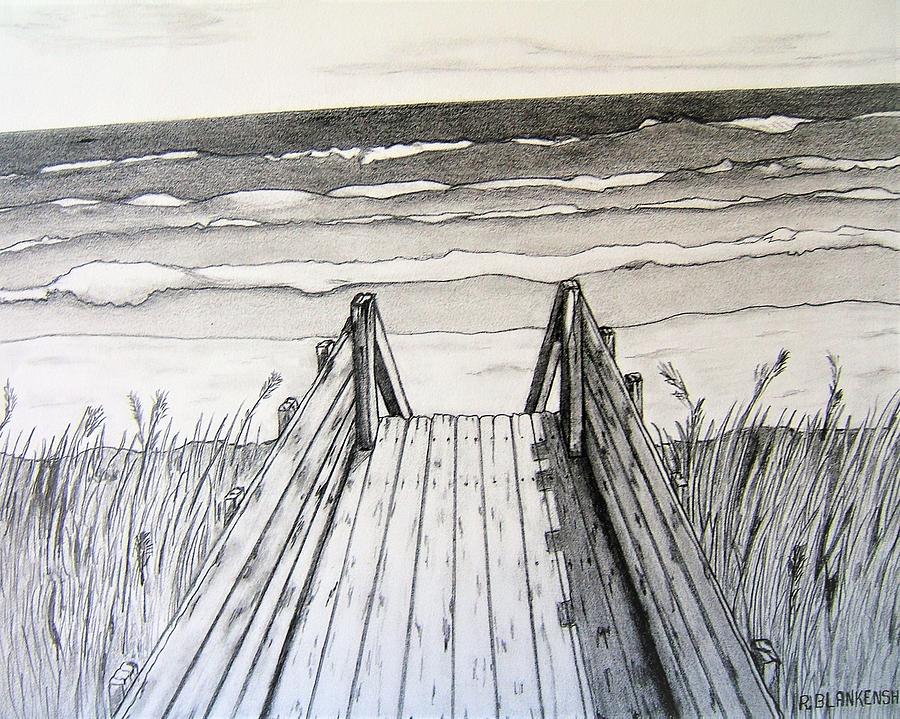 beach landscape drawing