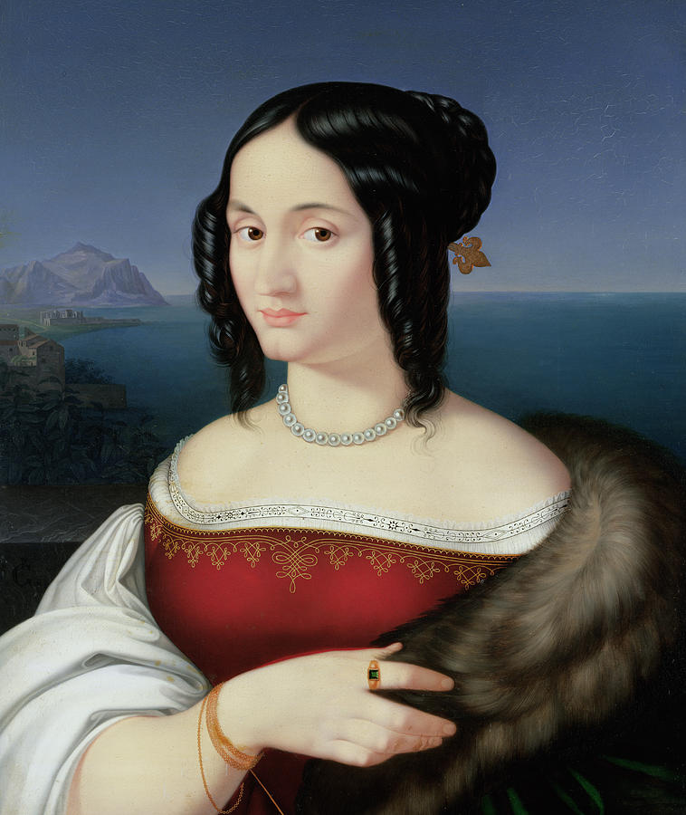 Portrait Painting - Carolina Grossi by Peter von Cornelius