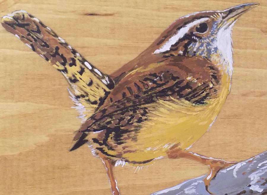 Carolina Wren Painting By Paul Bashore Fine Art America