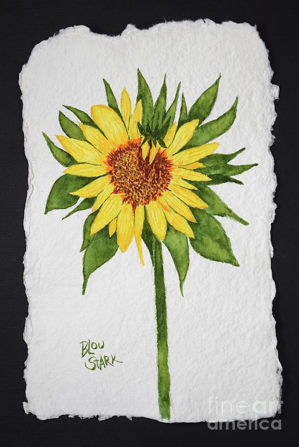 Carols Sunflower  Painting by Barrie Stark