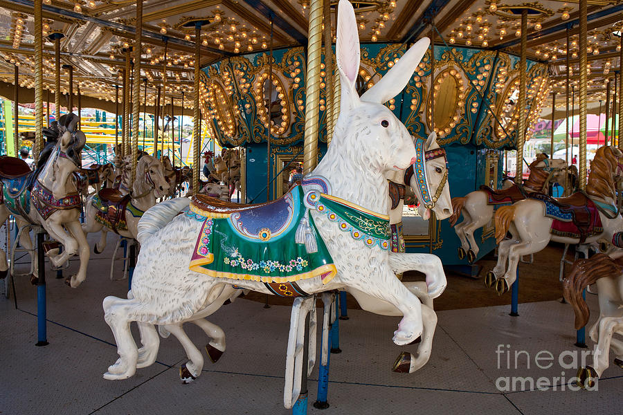 Carousel at the California Mid State Fair Photograph by Jason O Watson