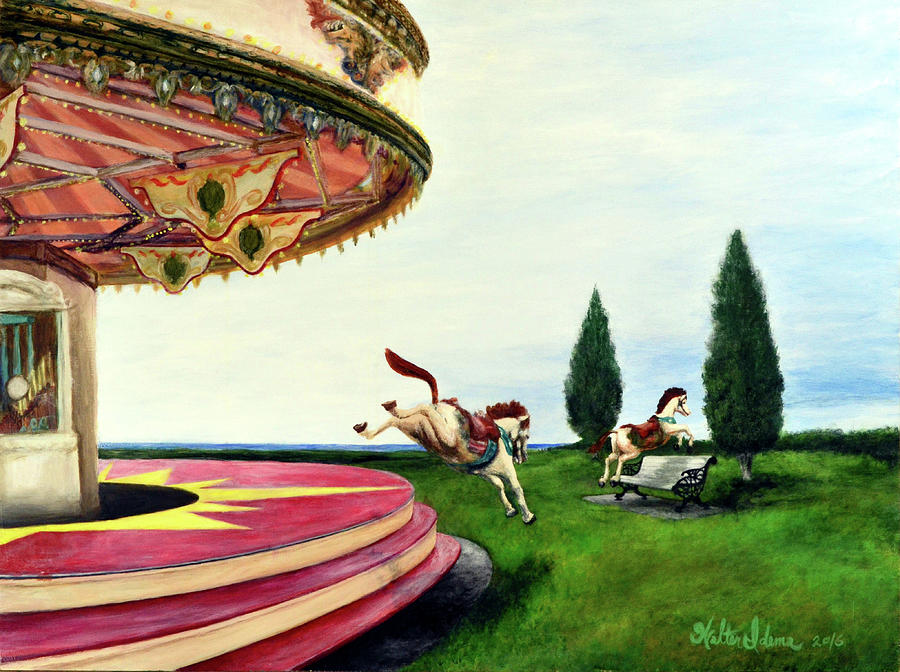 Carousel Painting by Walter Idema