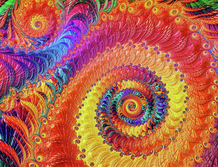 Carousel Colorful Abstract Digital Art by Georgiana Romanovna