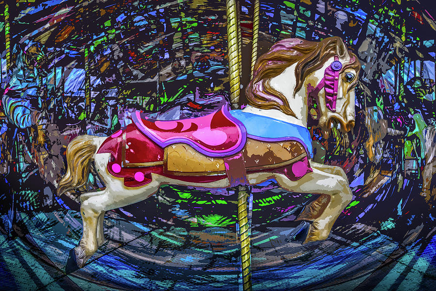 Carousel Gallop  Photograph by Michael Arend