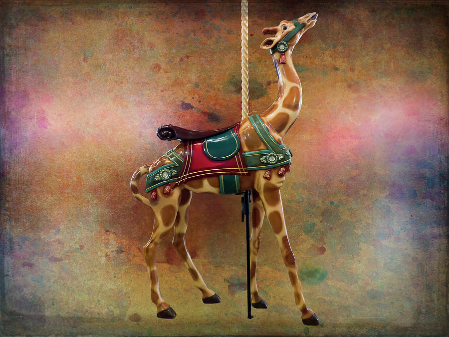 Carousel Giraffe Photograph by Leslie Montgomery