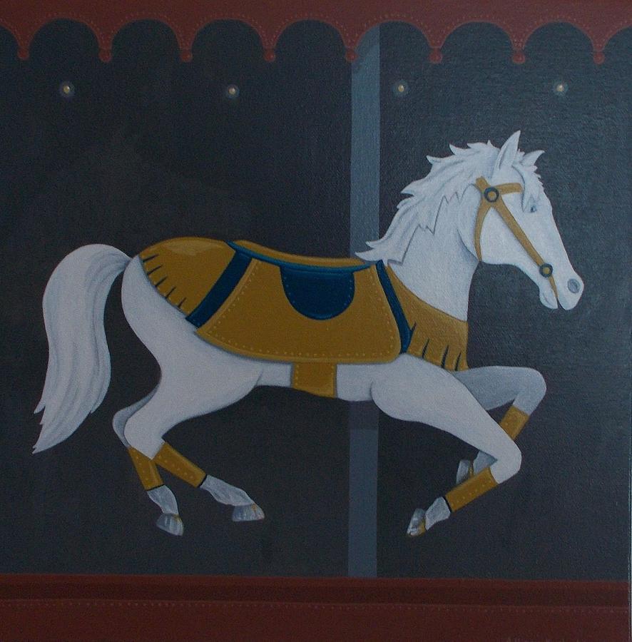 Equine Painting - Carousel Horse by Allison Kuehn