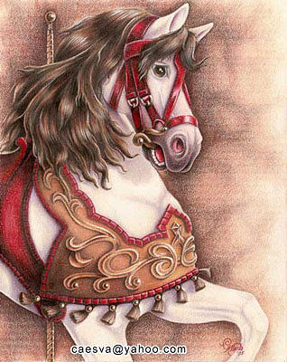 Carousel horse Drawing by Carlos Esquivel Carousel horse Drawing by Carlos Esquivel