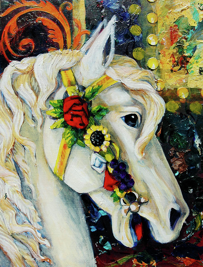 Carousel Horse Painting by Cynthia Westbrook