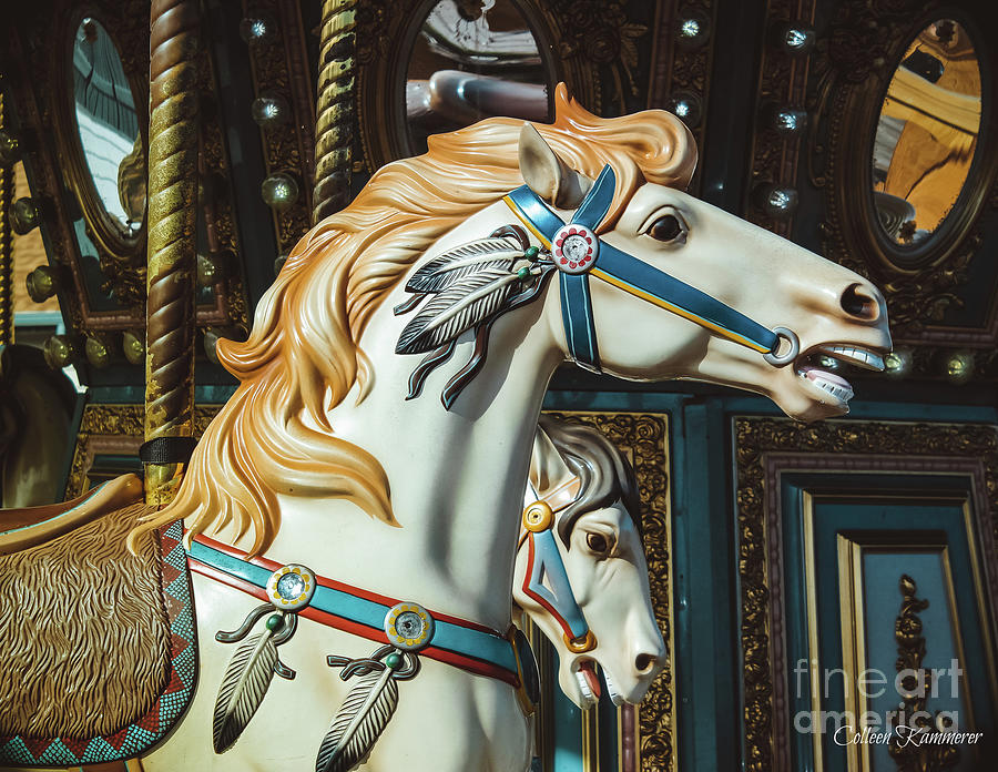 Carousel Horse Head Photograph by Colleen Kammerer