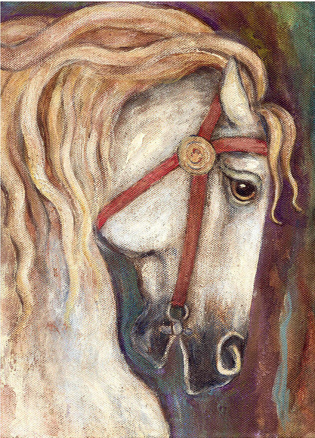 Nature Painting - Carousel Horse Painting by Frances Gillotti