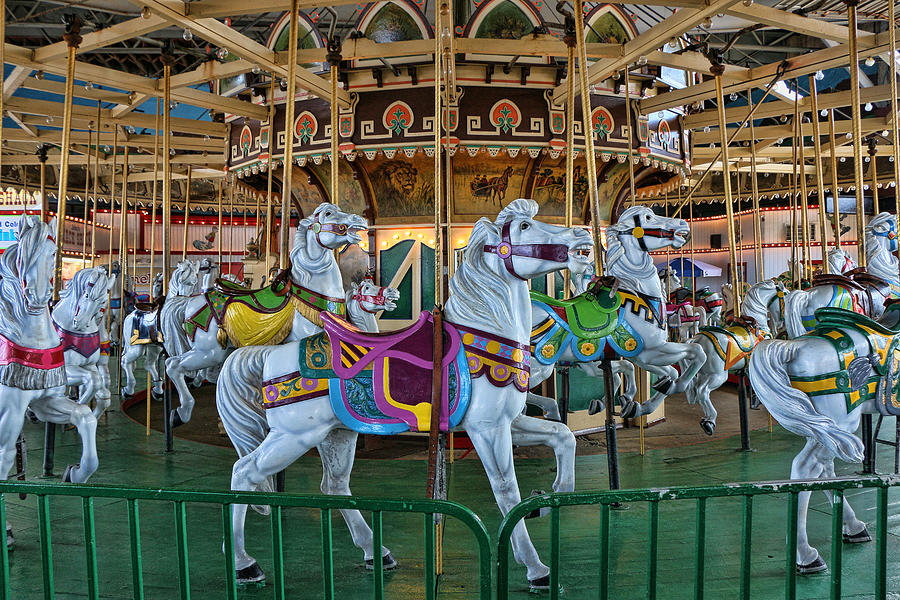 Carousel Horses Photograph by Allen Beatty