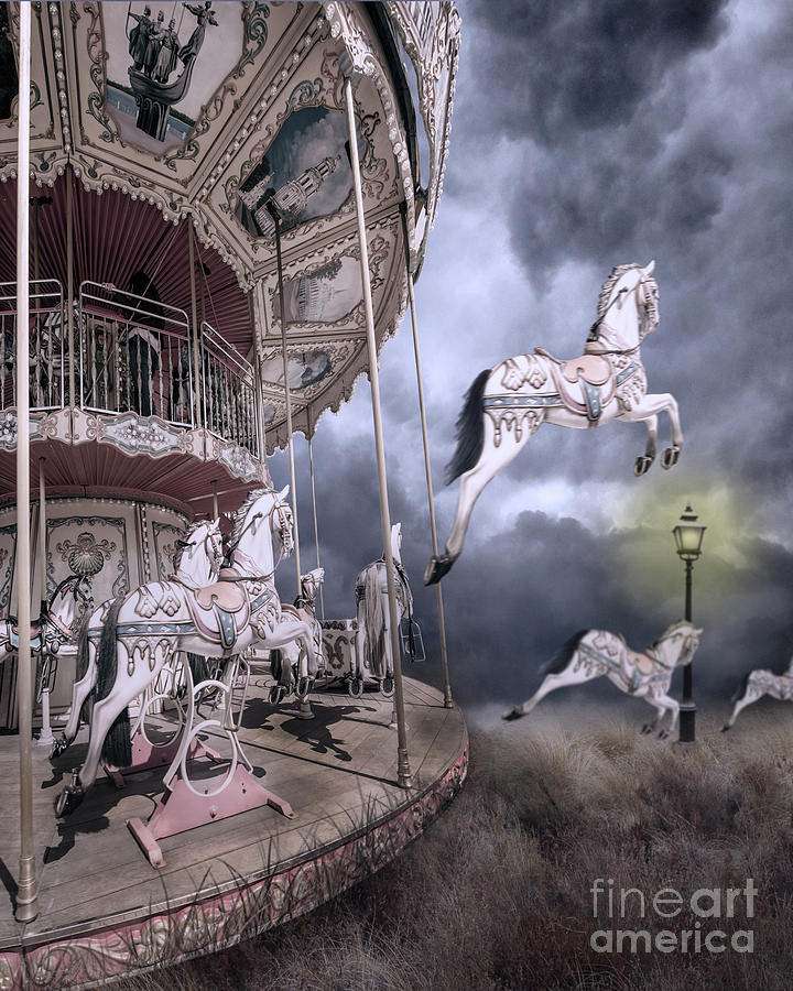 Horse Photograph - Carousel Horses by Juli Scalzi
