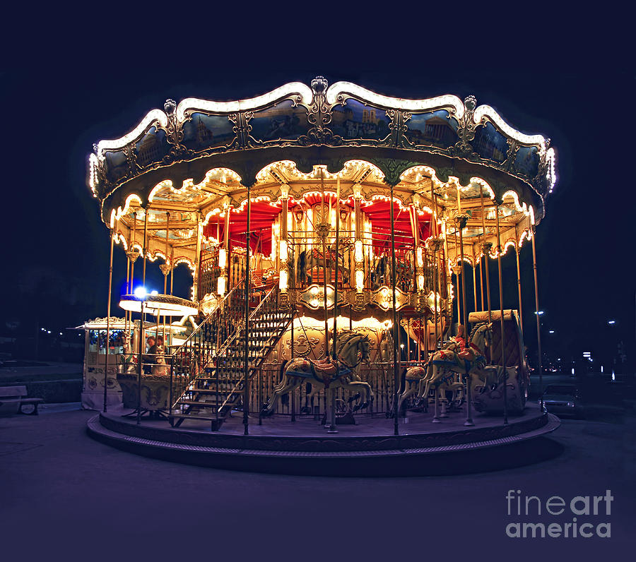 Carousel in Paris Photograph by Elena Elisseeva