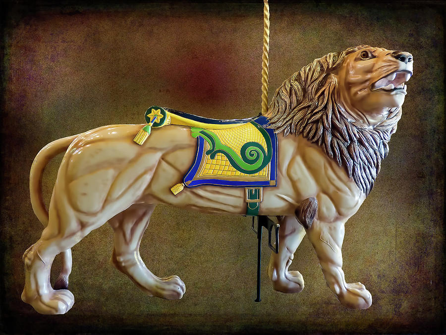 Carousel Lion Photograph by Leslie Montgomery