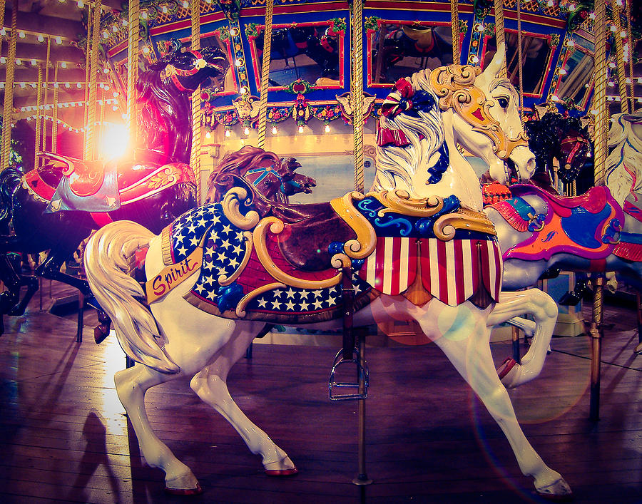 Fourth Of July Photograph - Carousel Spirit by Sonja Quintero