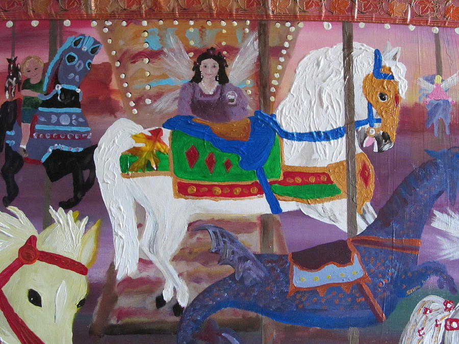 Carousel Painting by Susan Voidets