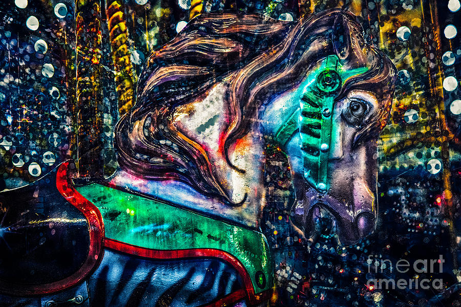 Carousel With Green Bridle Photograph by Michael Arend