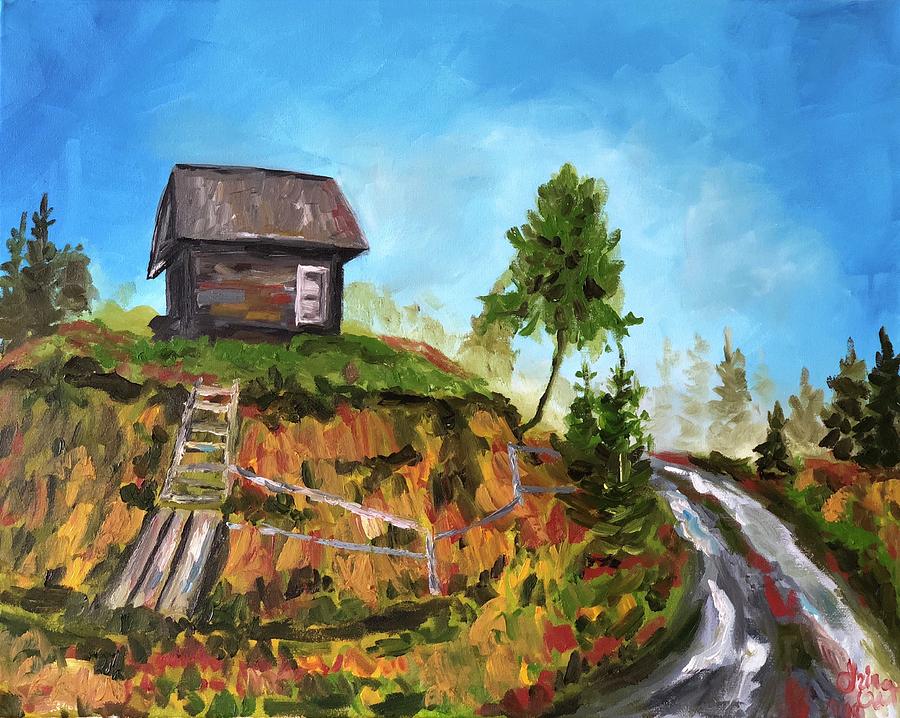 Carpathian cycle 1 First Days of Autumn Painting by Iryna Oliinyk