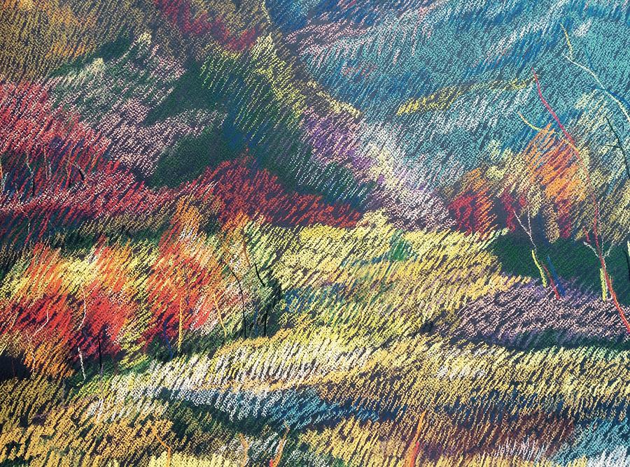 Carpatian Mountains Pastel by Nelya Pinchuk