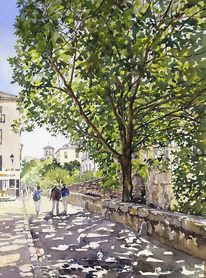 Carrera Del Darro Granada Painting by Margaret Merry