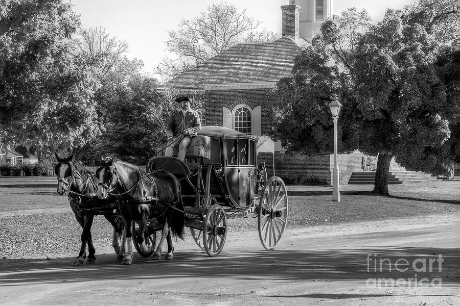 Carriage Colonial Williamsburg Photograph by Karen Jorstad