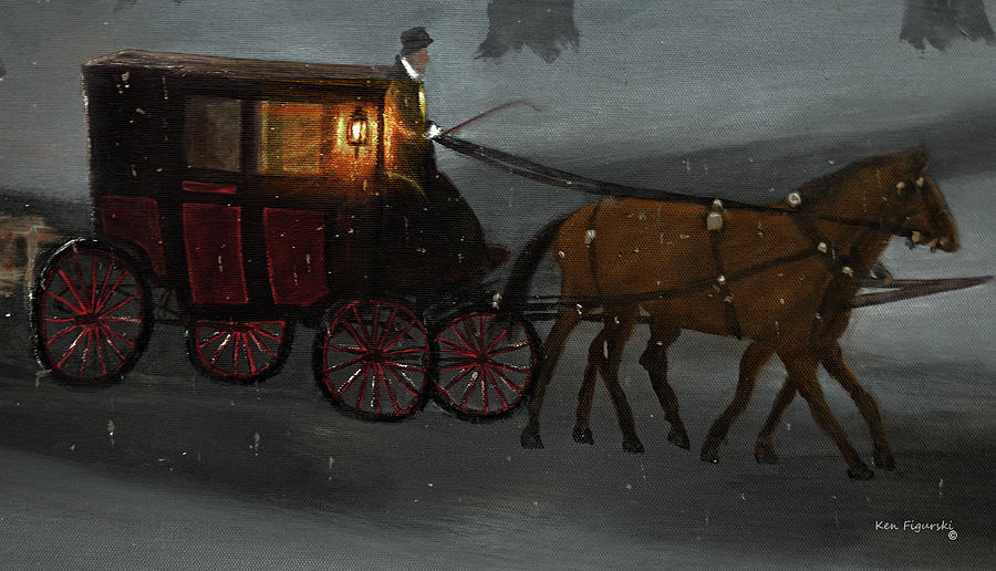 Carriage Ride Painting by Ken Figurski