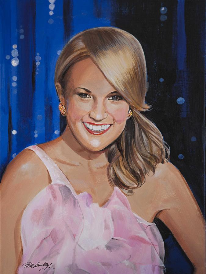 Carrie Underwood Painting by Bill Dunkley