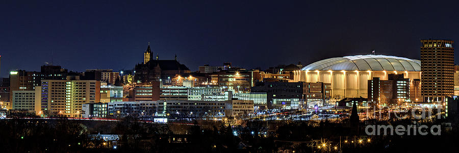 Carrier Dome and Syracuse Skyline Panoramic View Photograph by Rod Best