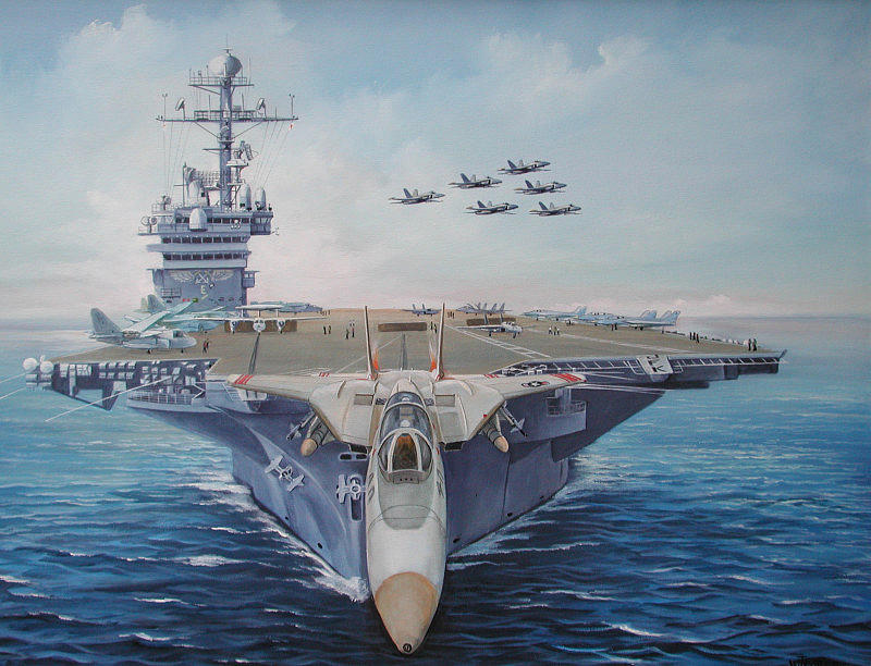 Carrier John F. Kennedy Painting by Teresa Trotter - Fine Art America